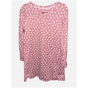 KATE SPADE- Pink Polka Dot Long Sleeve Sleep/Lounge dress size Small